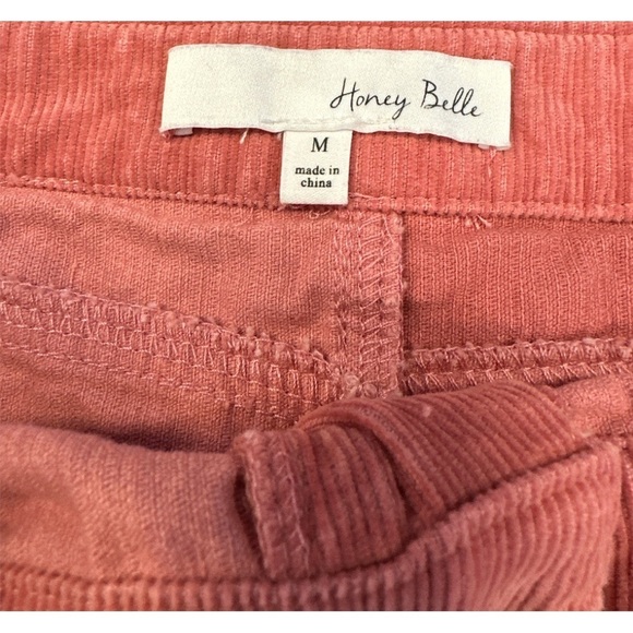 Honey Belle Pink Thin Corduroy Skirt‎ Medium with Fringed Edge Very Good - Picture 3 of 3